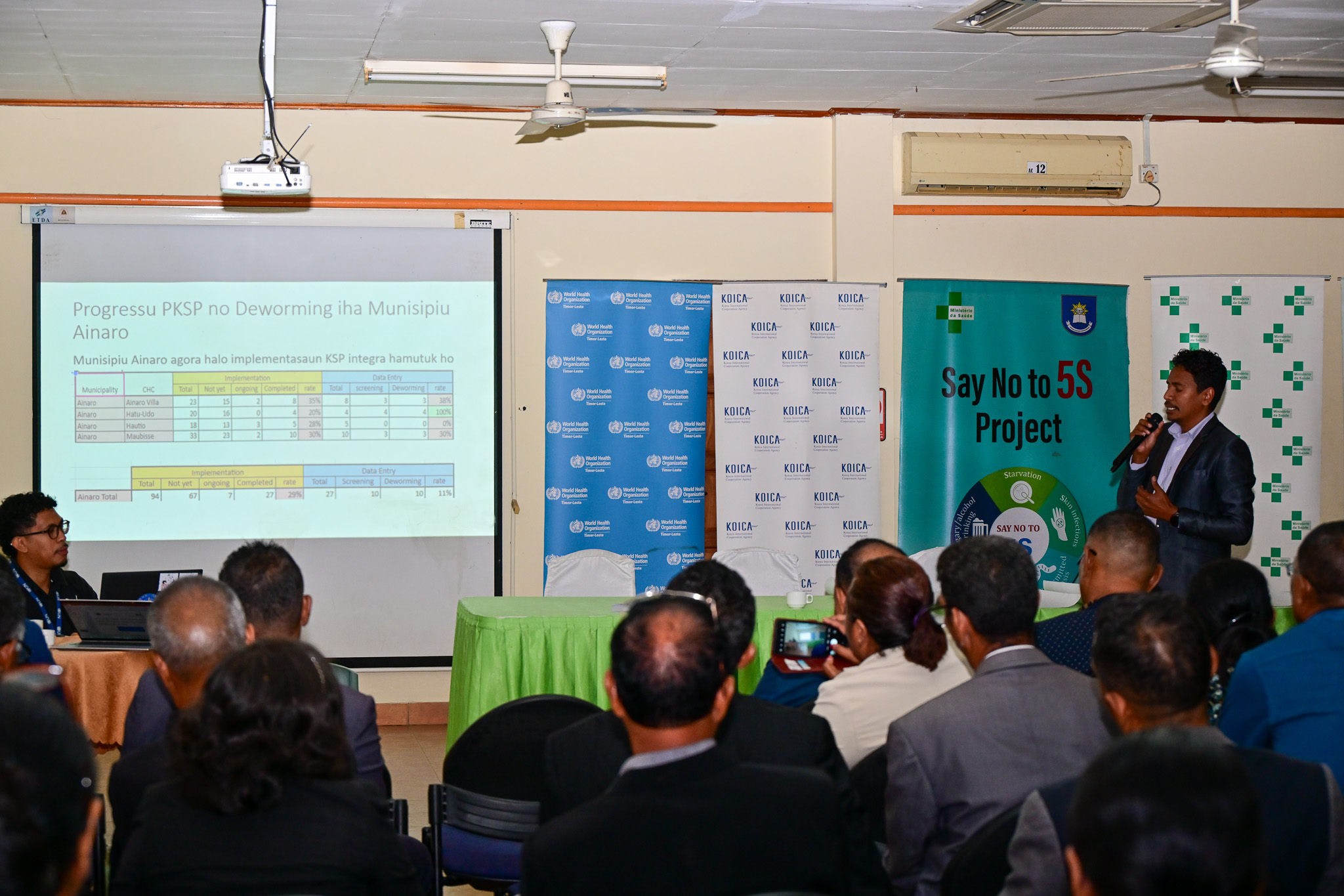 Ainaro's director of municipal health explained the progress of deworming program