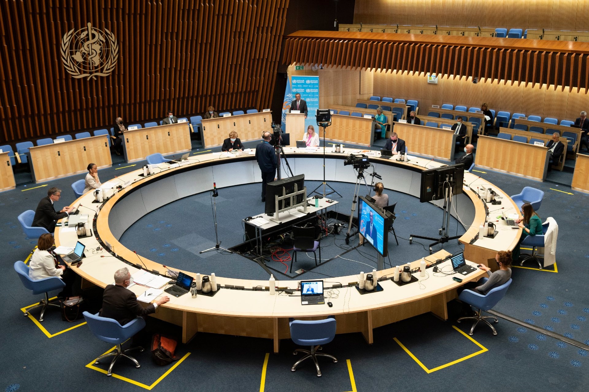 Executive Board Room in WHO Headquarters, Geneva.